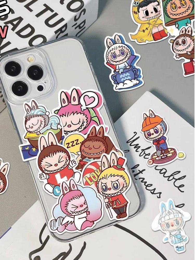 Labubu Waterproof Sticker Pack (50 Unique Designs)